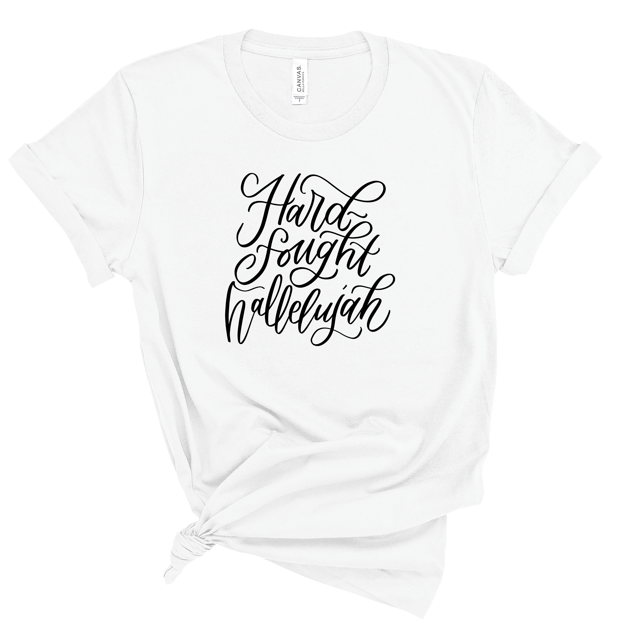 Hand-lettered design on a t-shirt