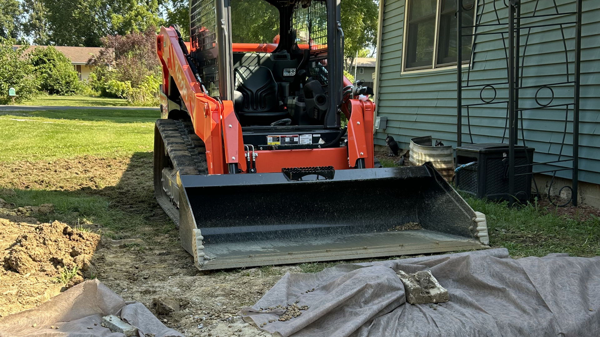 Site work with a skid steer (work in progress)