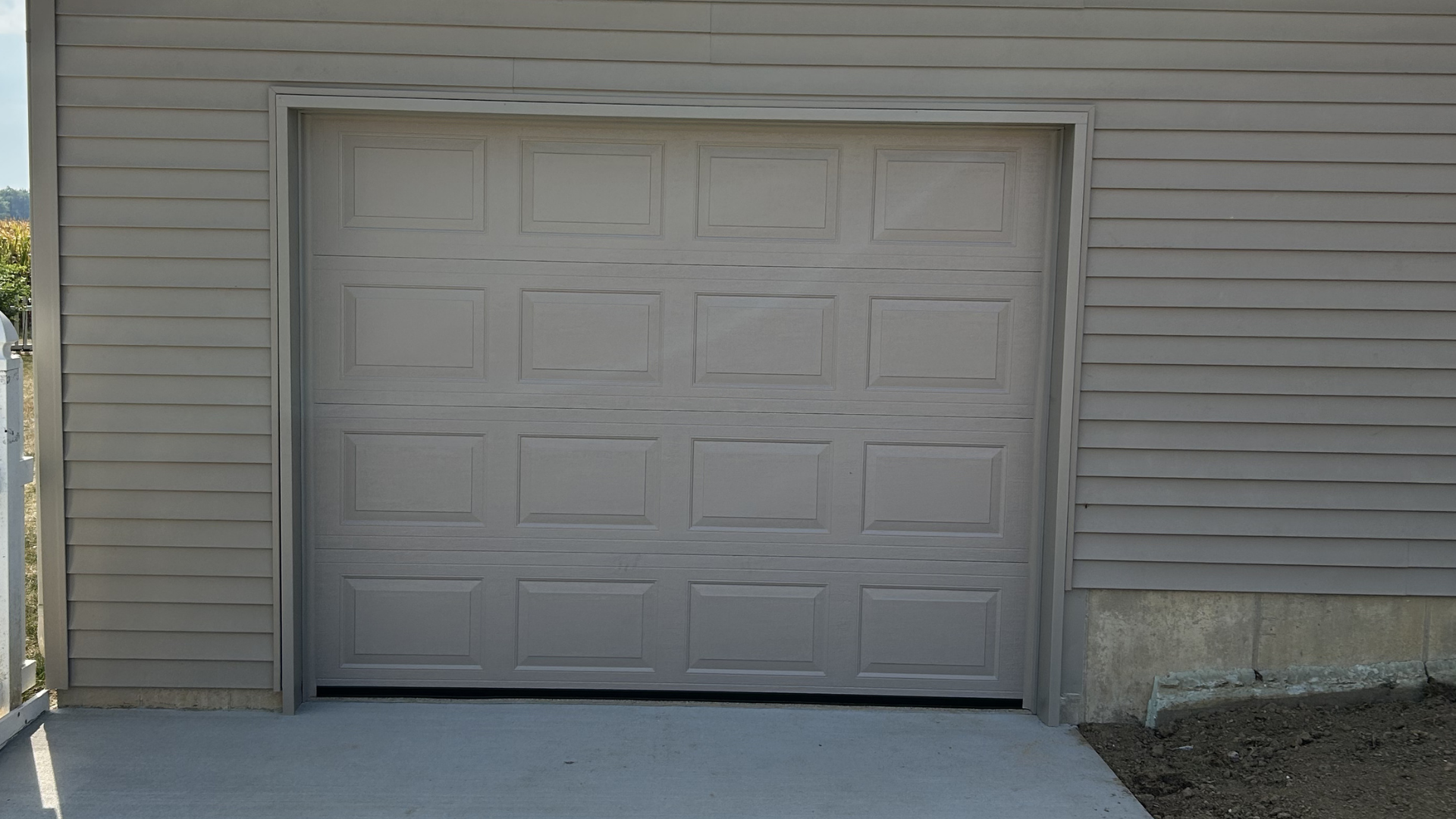 Finished garage door