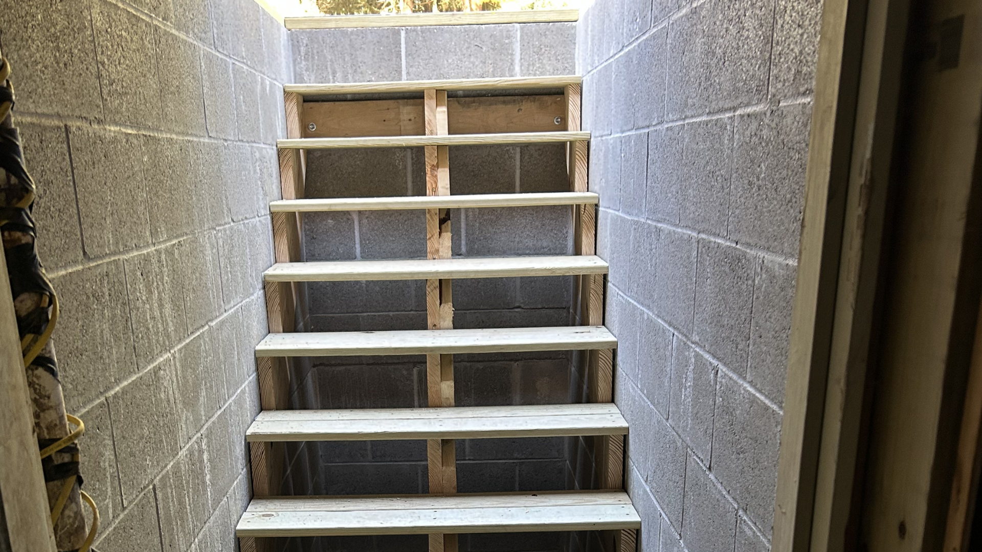 Cellar stairs under construction (work in progress)
