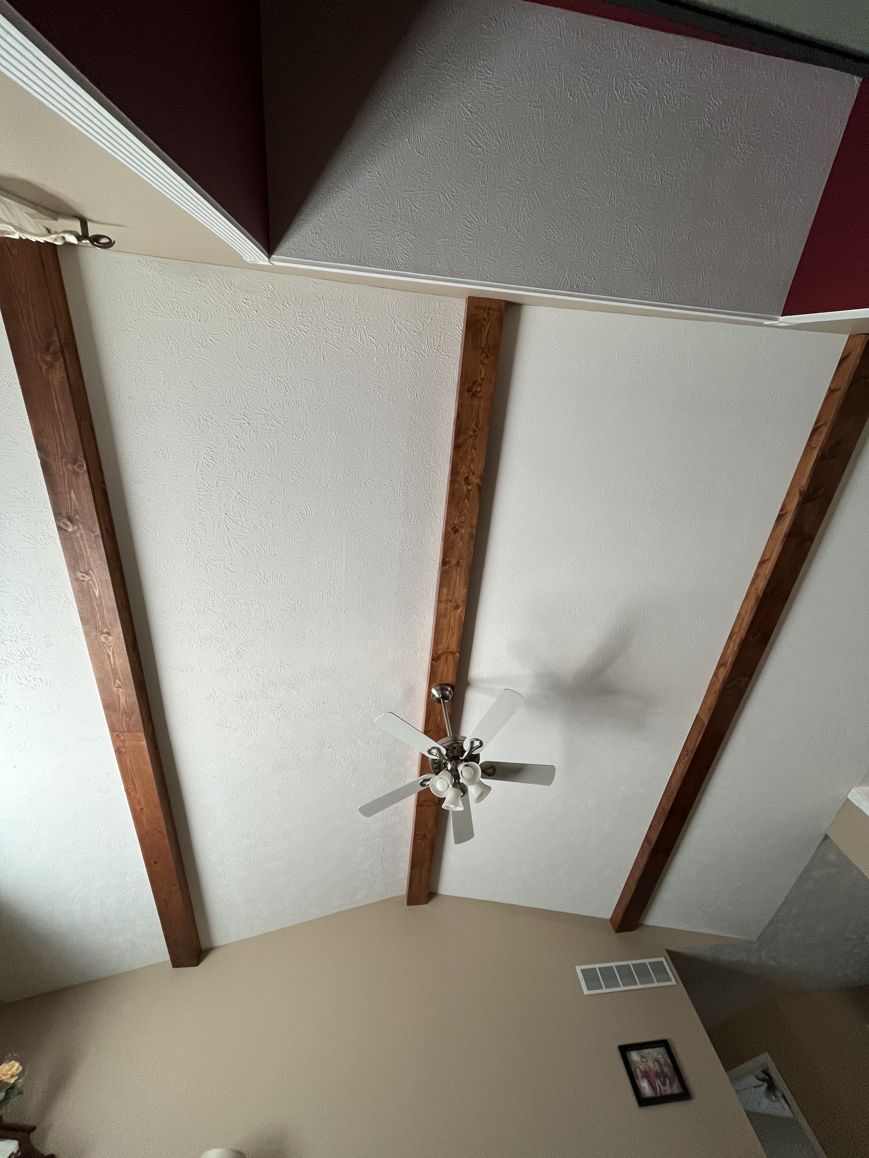 Living room ceiling beams