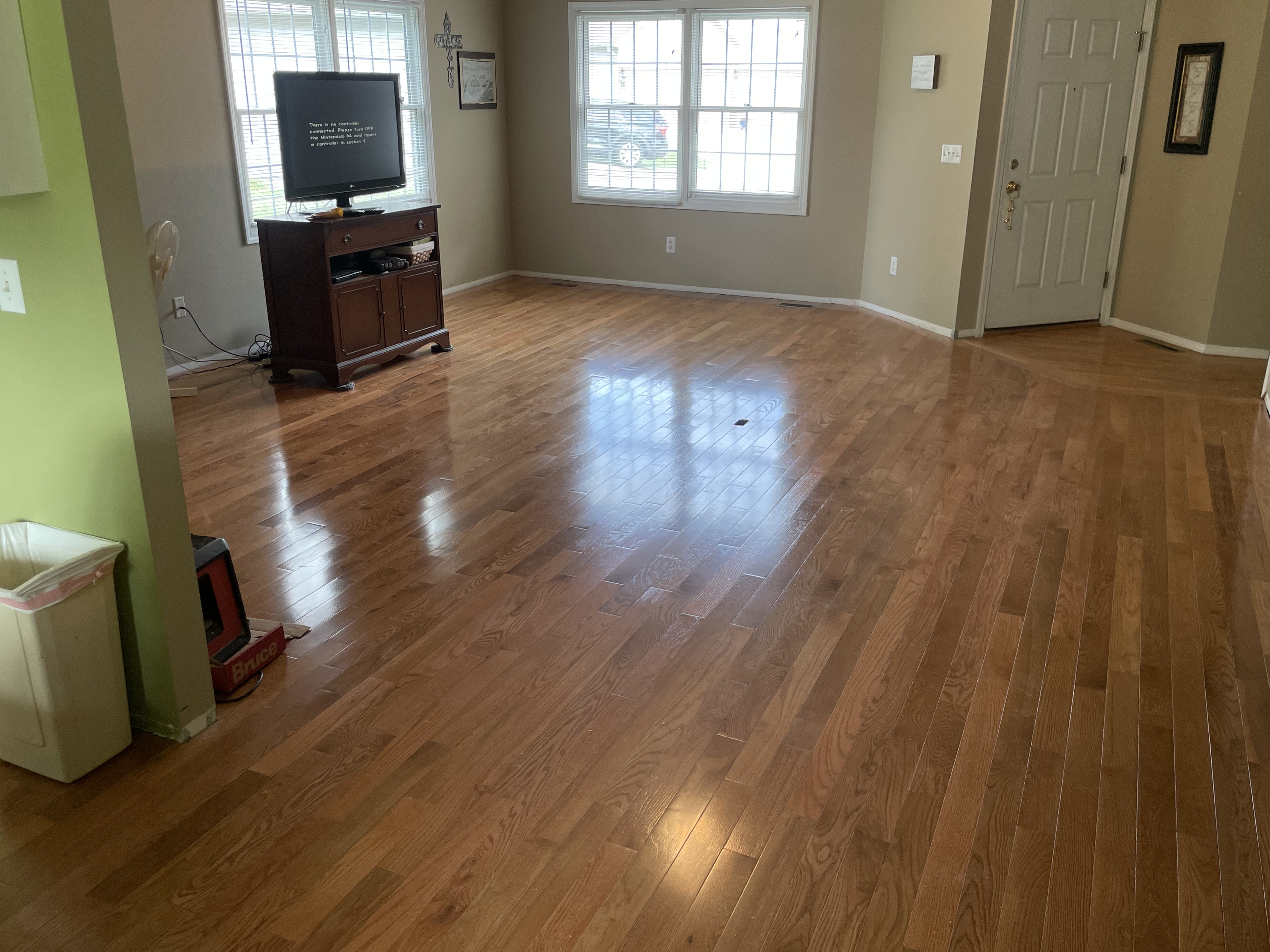 Hardwood living room floor