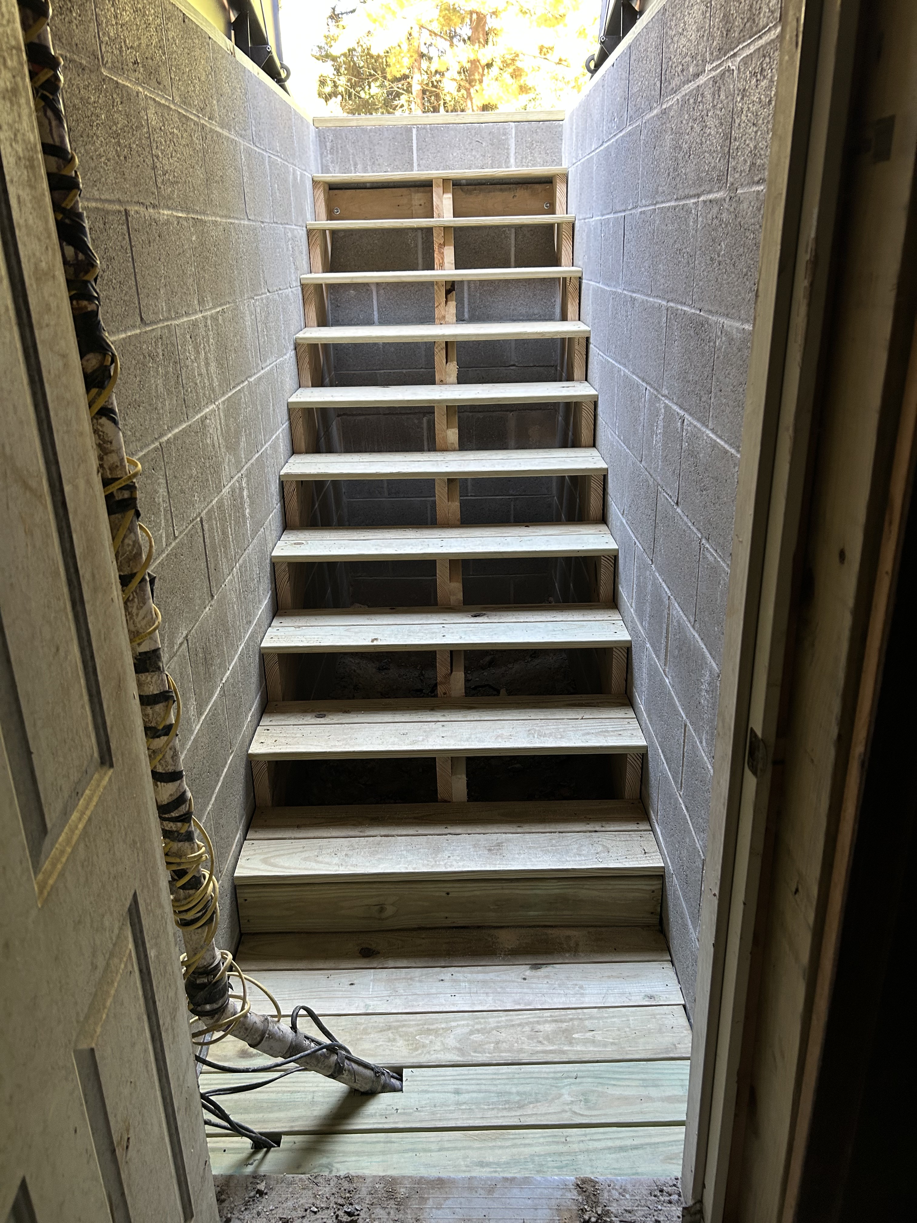 Cellar stairs under construction (work in progress)
