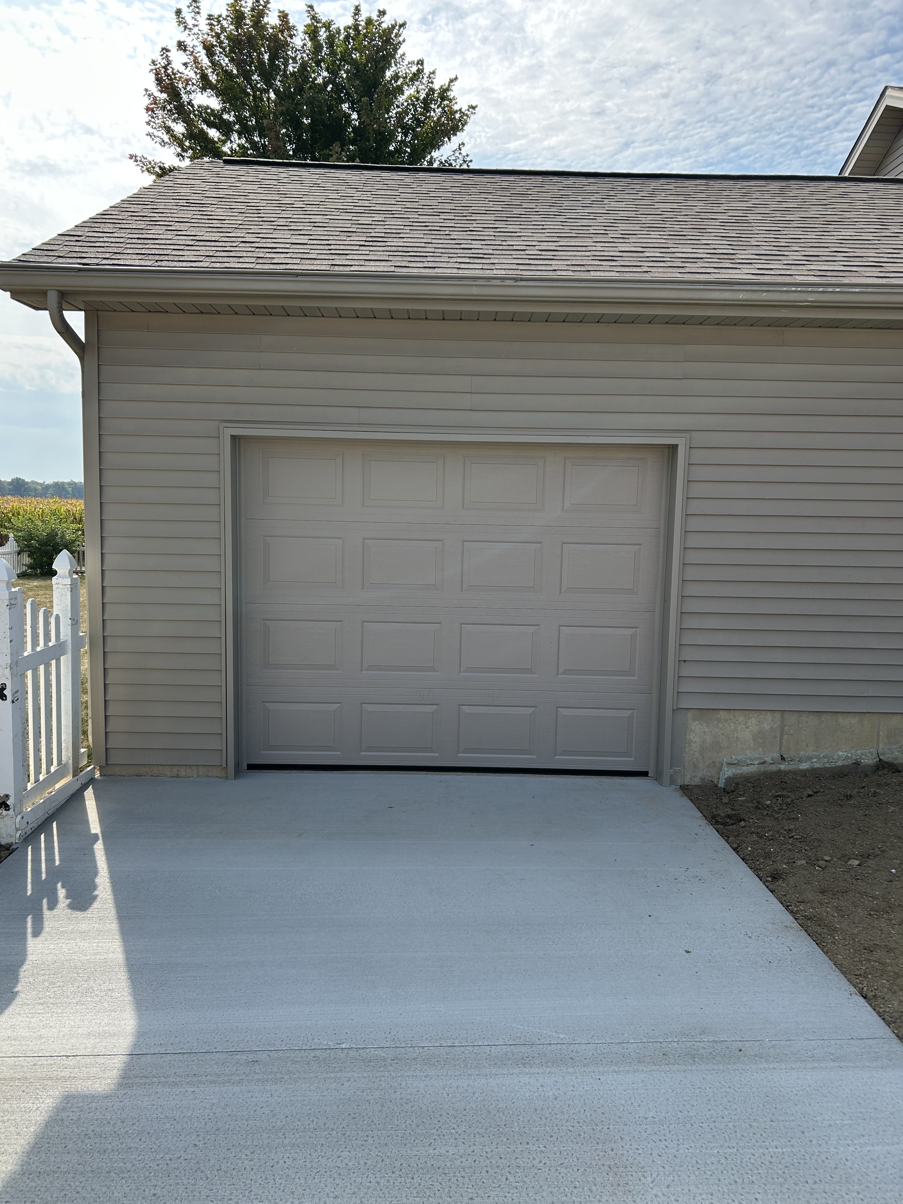 Finished garage door from outside
