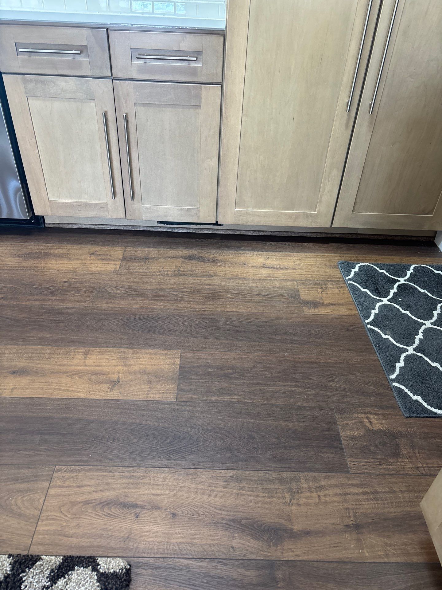 Kitchen flooring and cabinet detail