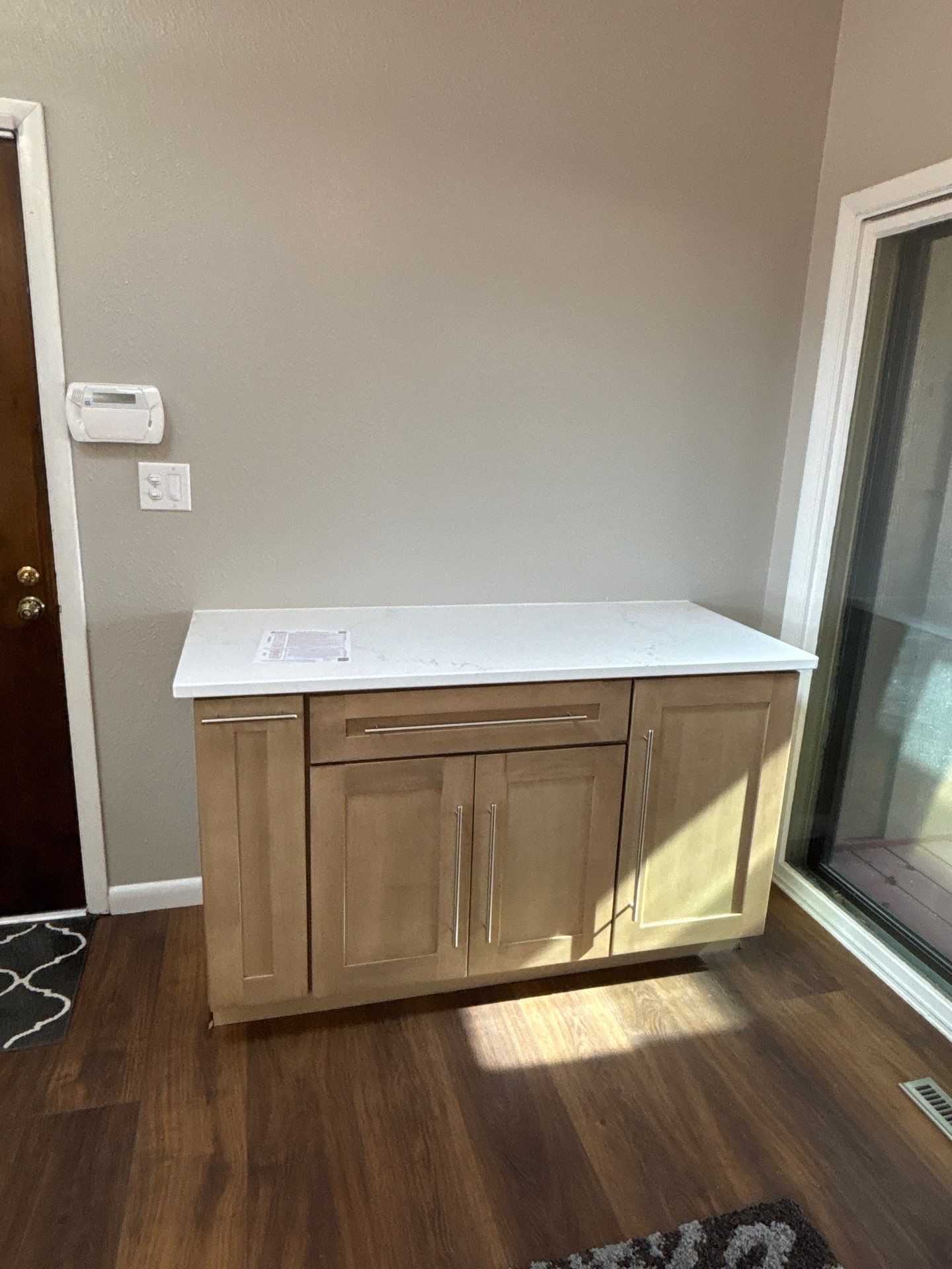Cabinets and new flooring