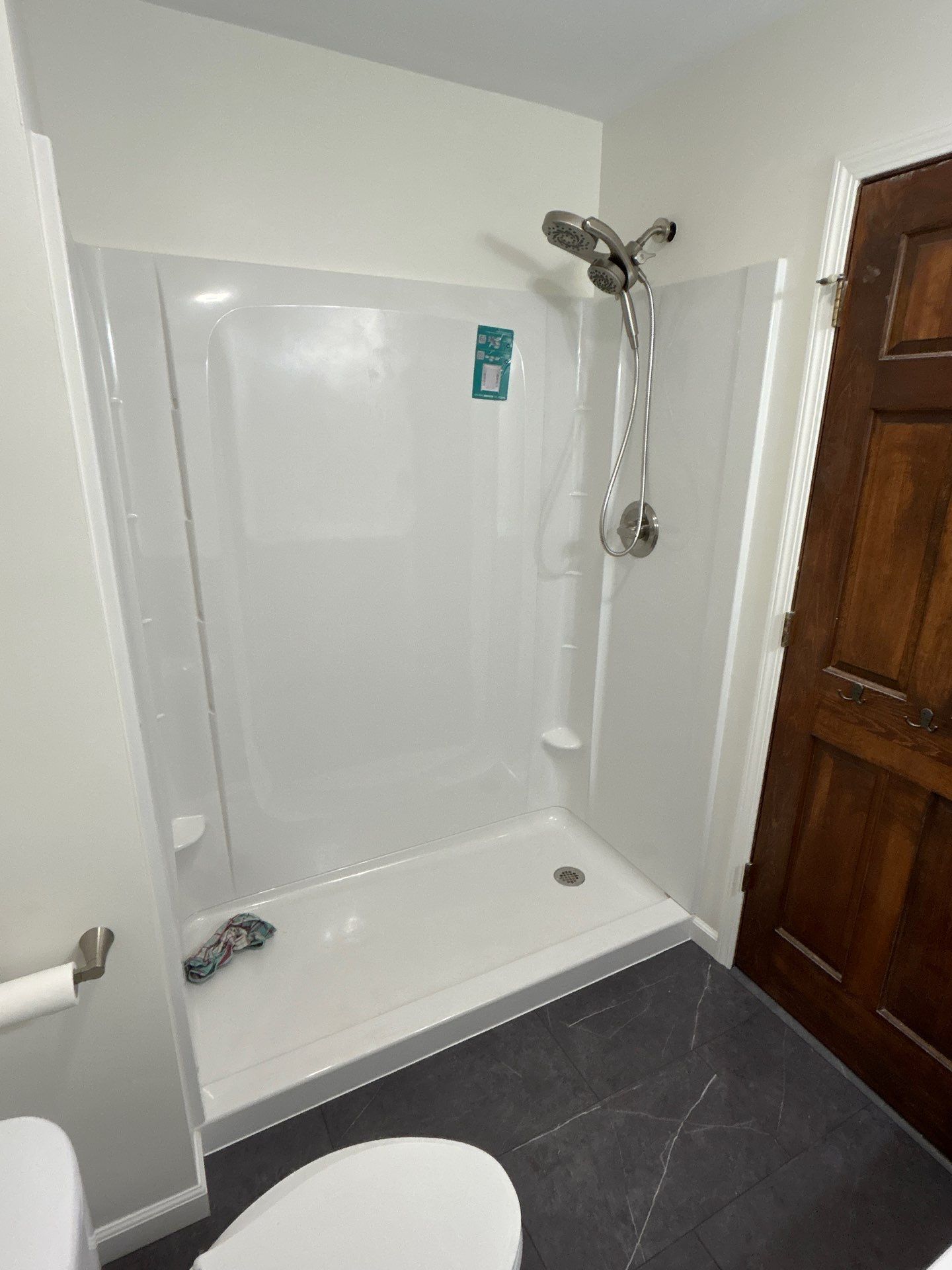 Finished bathroom shower