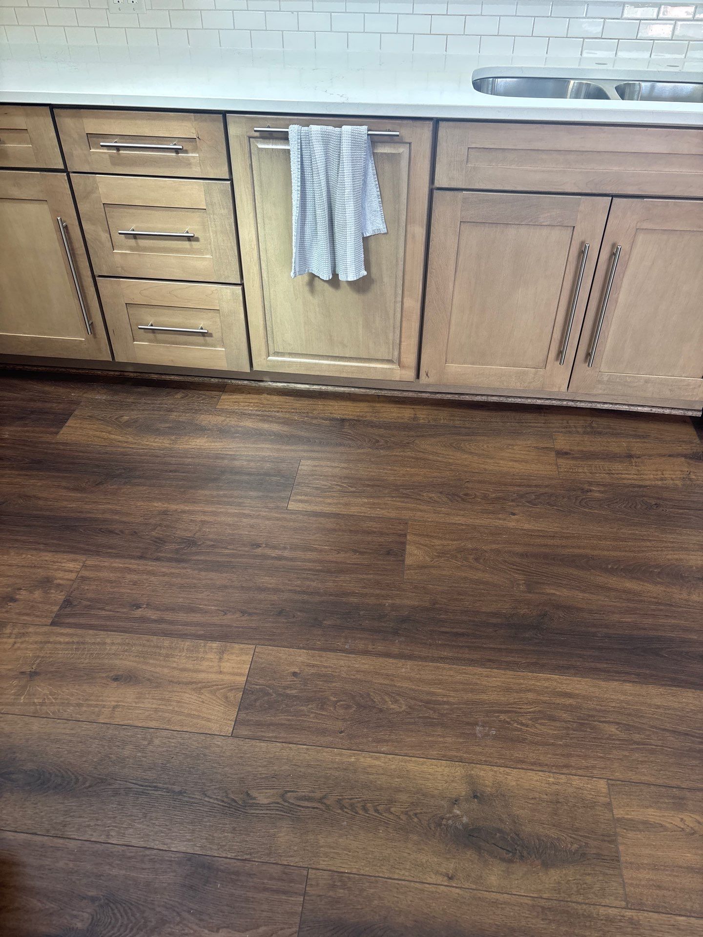 Finished kitchen flooring