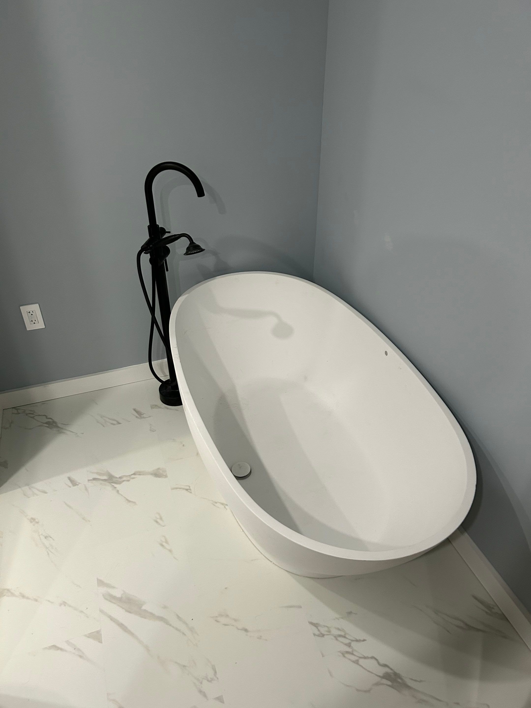 Freestanding tub after remodeling