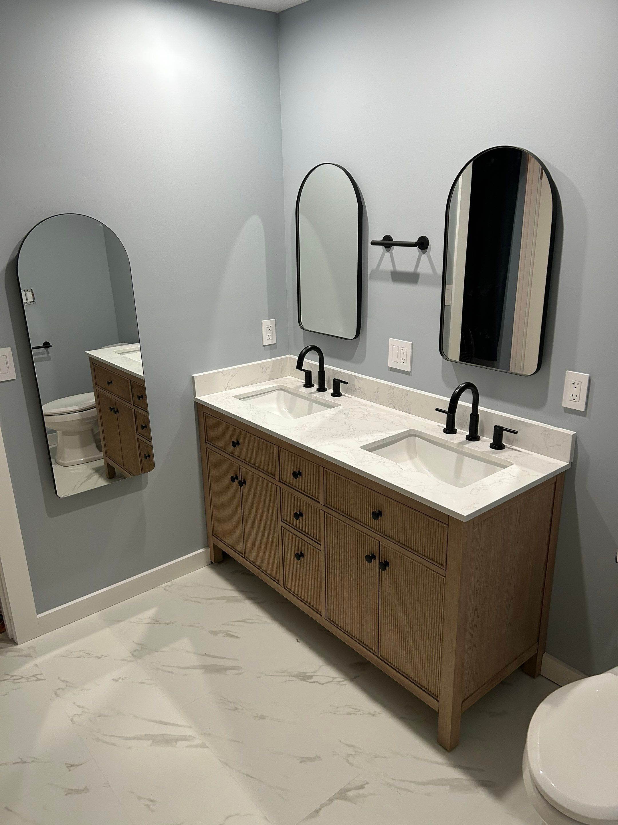Double vanity after remodeling