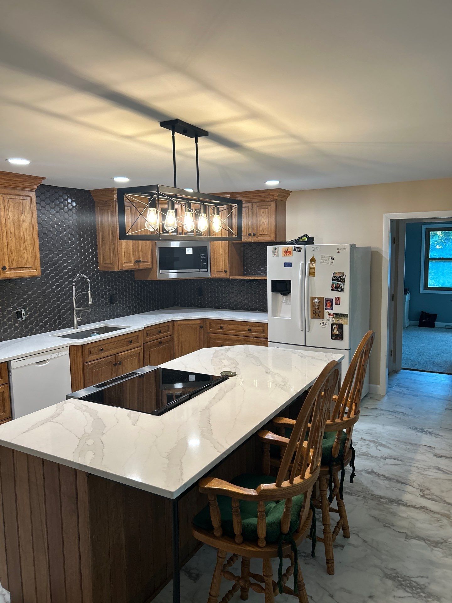 Remodeled kitchen island