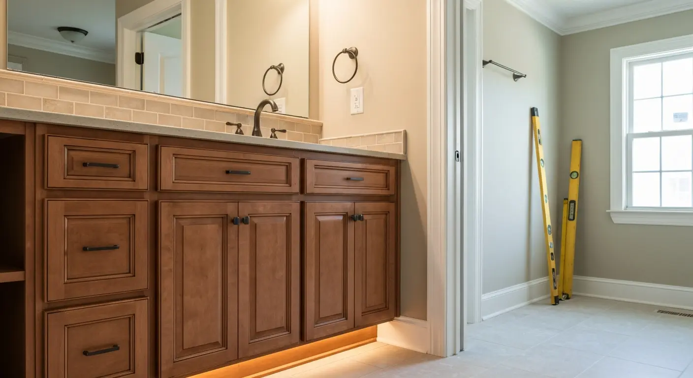 Custom bathroom vanity cabinet build