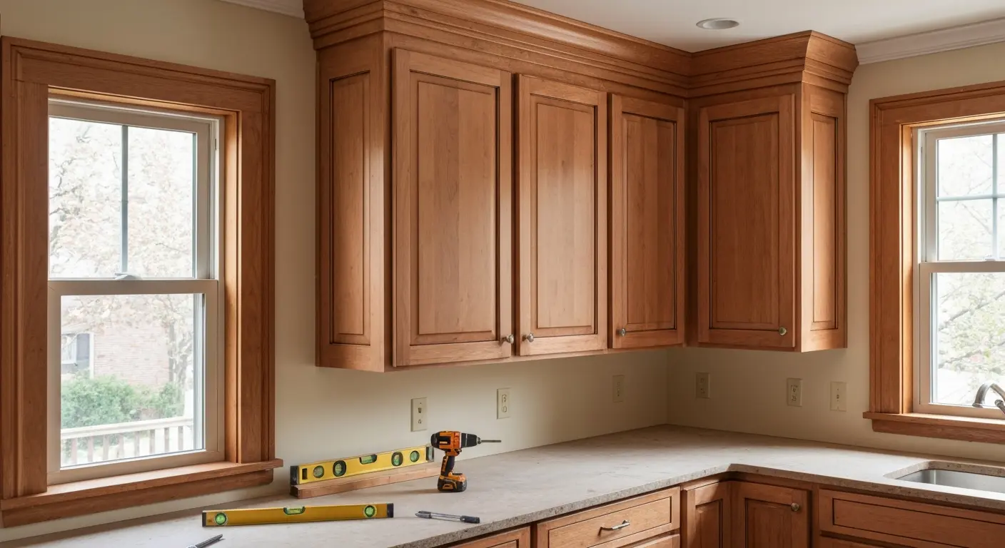 Custom cabinet installation