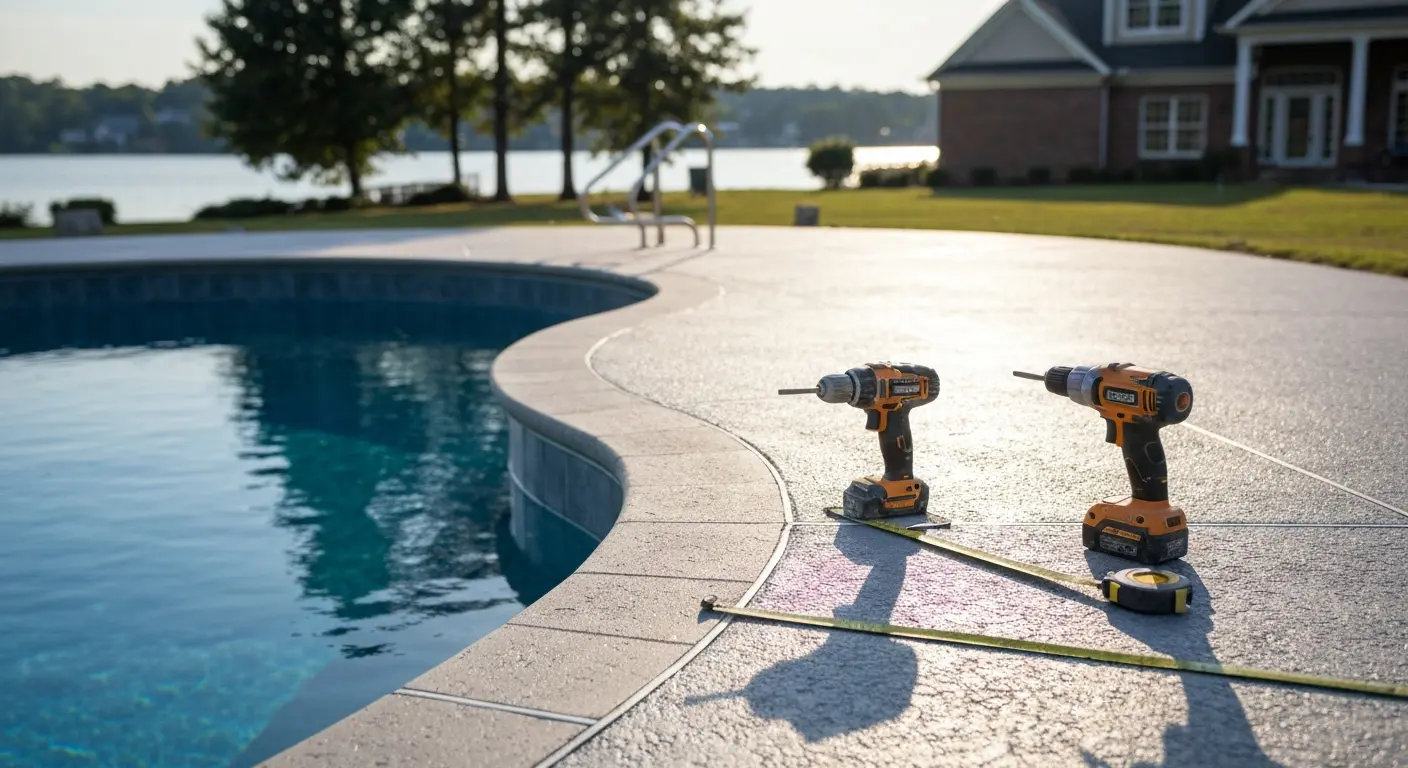 Pool deck installation