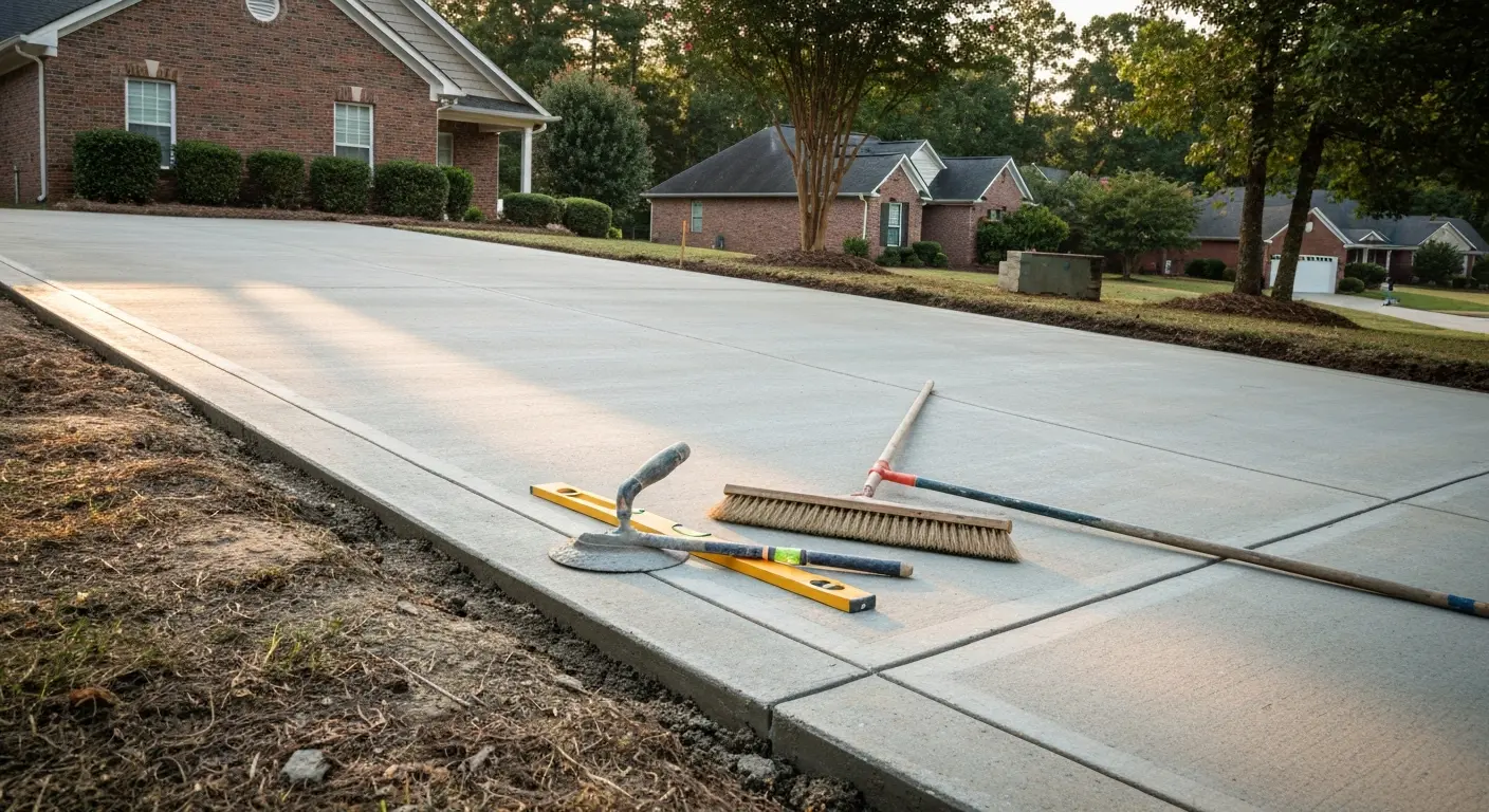 Concrete driveway project