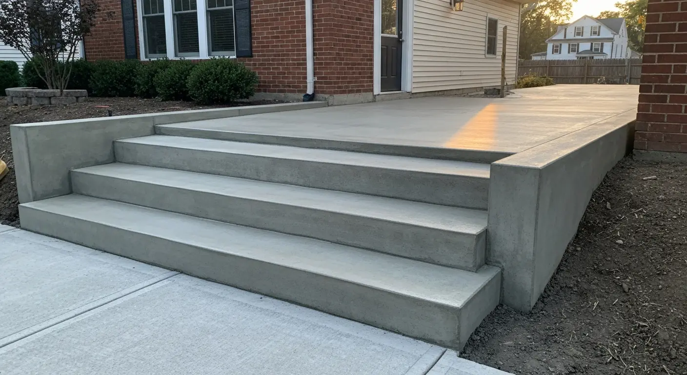Concrete steps and entry