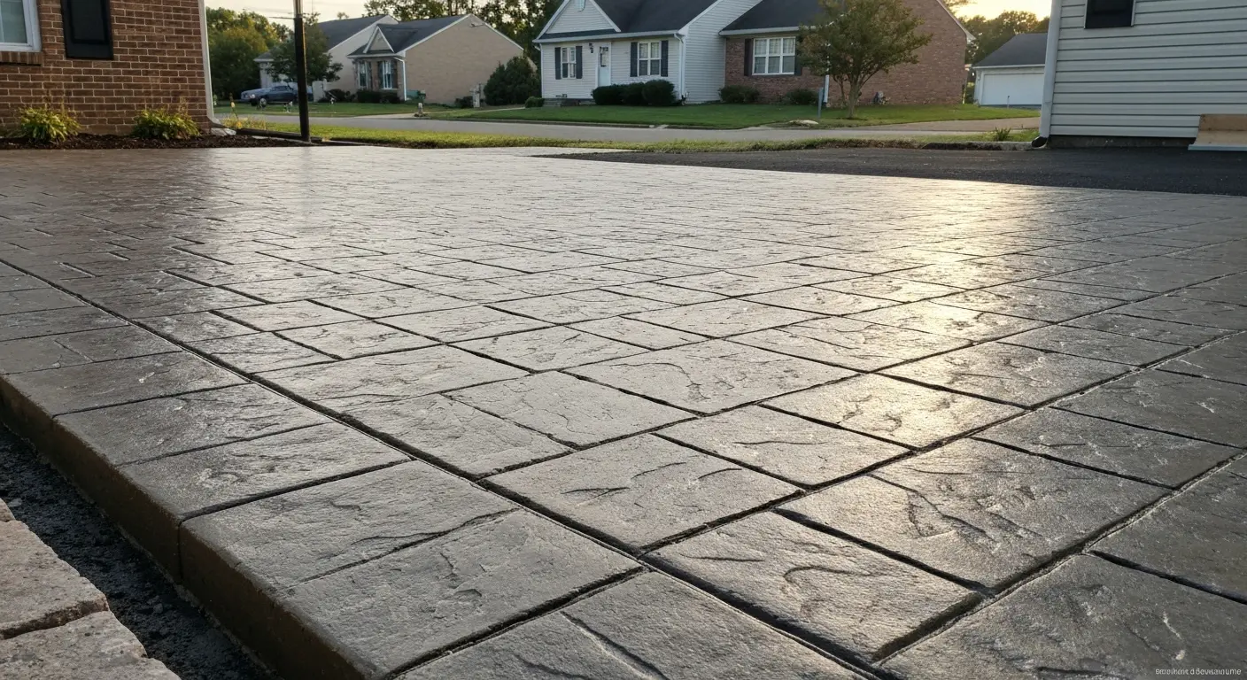 Stamped concrete patio