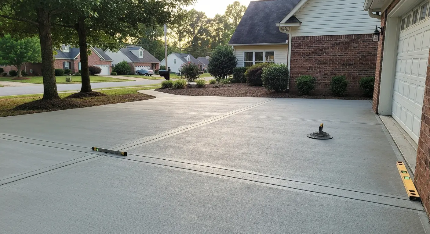 Concrete driveway