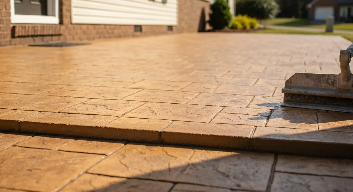 Stamped concrete patio