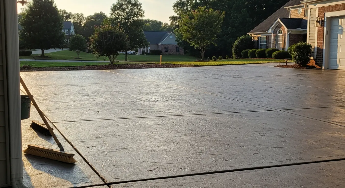 Concrete driveway slab