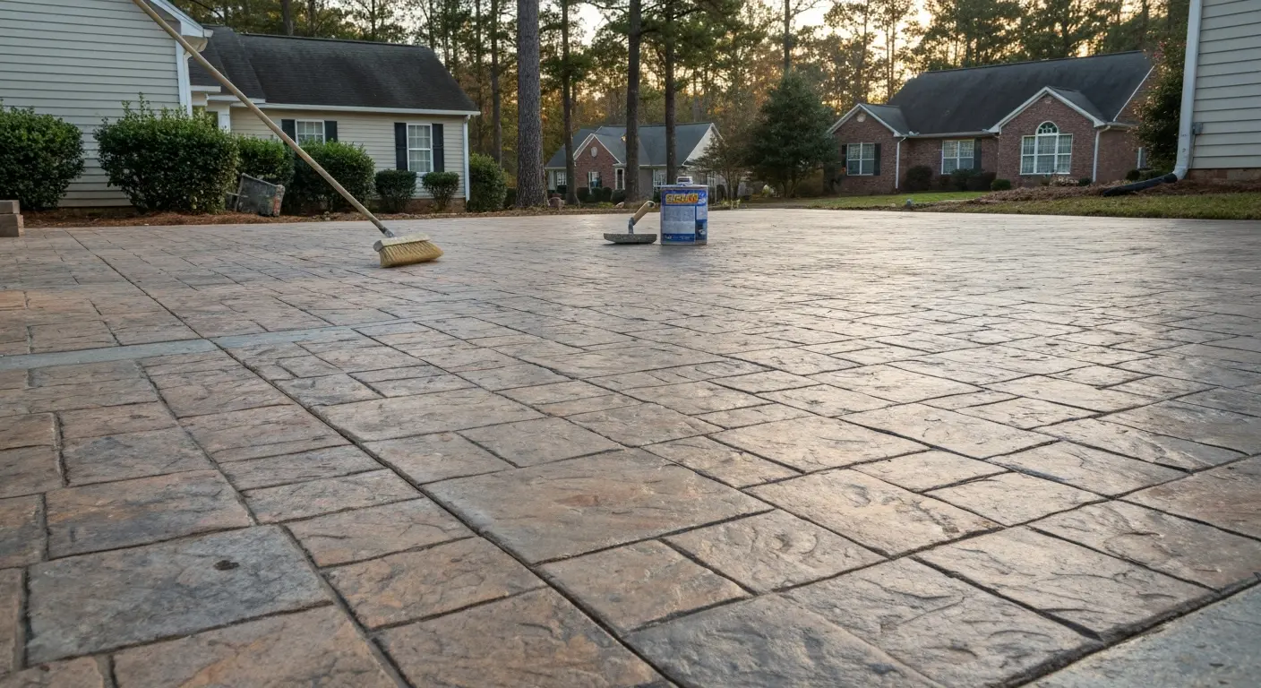 Stamped concrete patio in Kannapolis NC