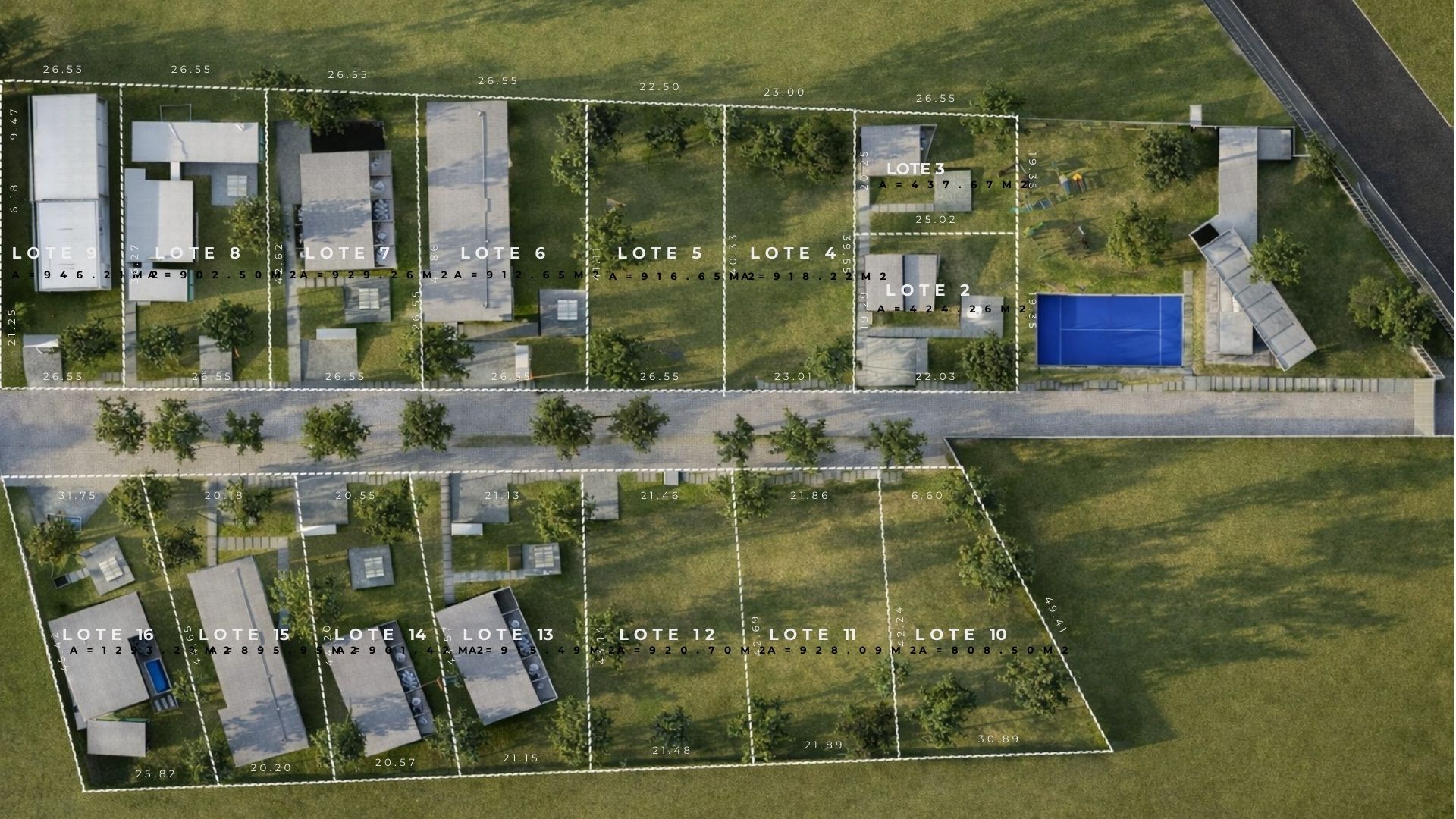 Planta de conjunto Casa Calina