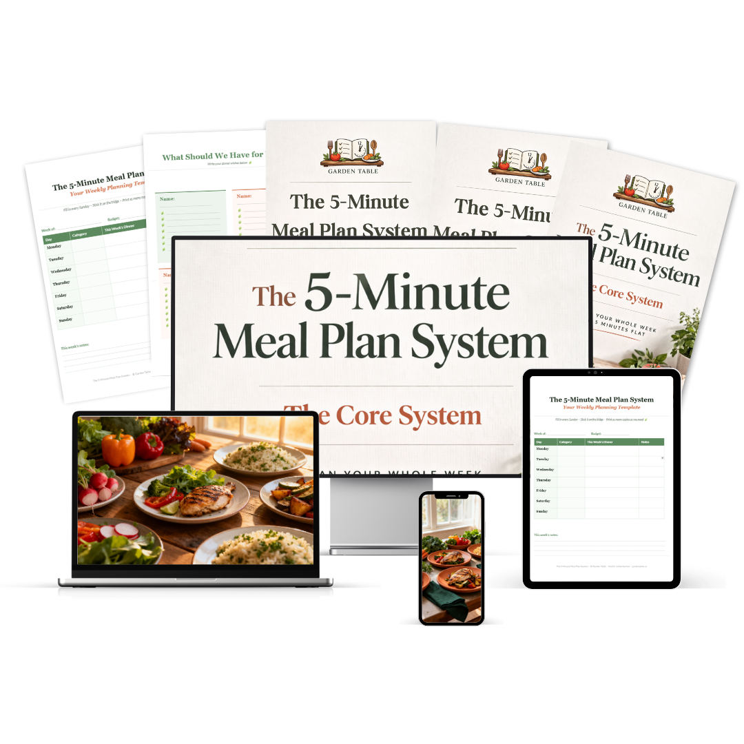 The 5-Minute Meal Plan System