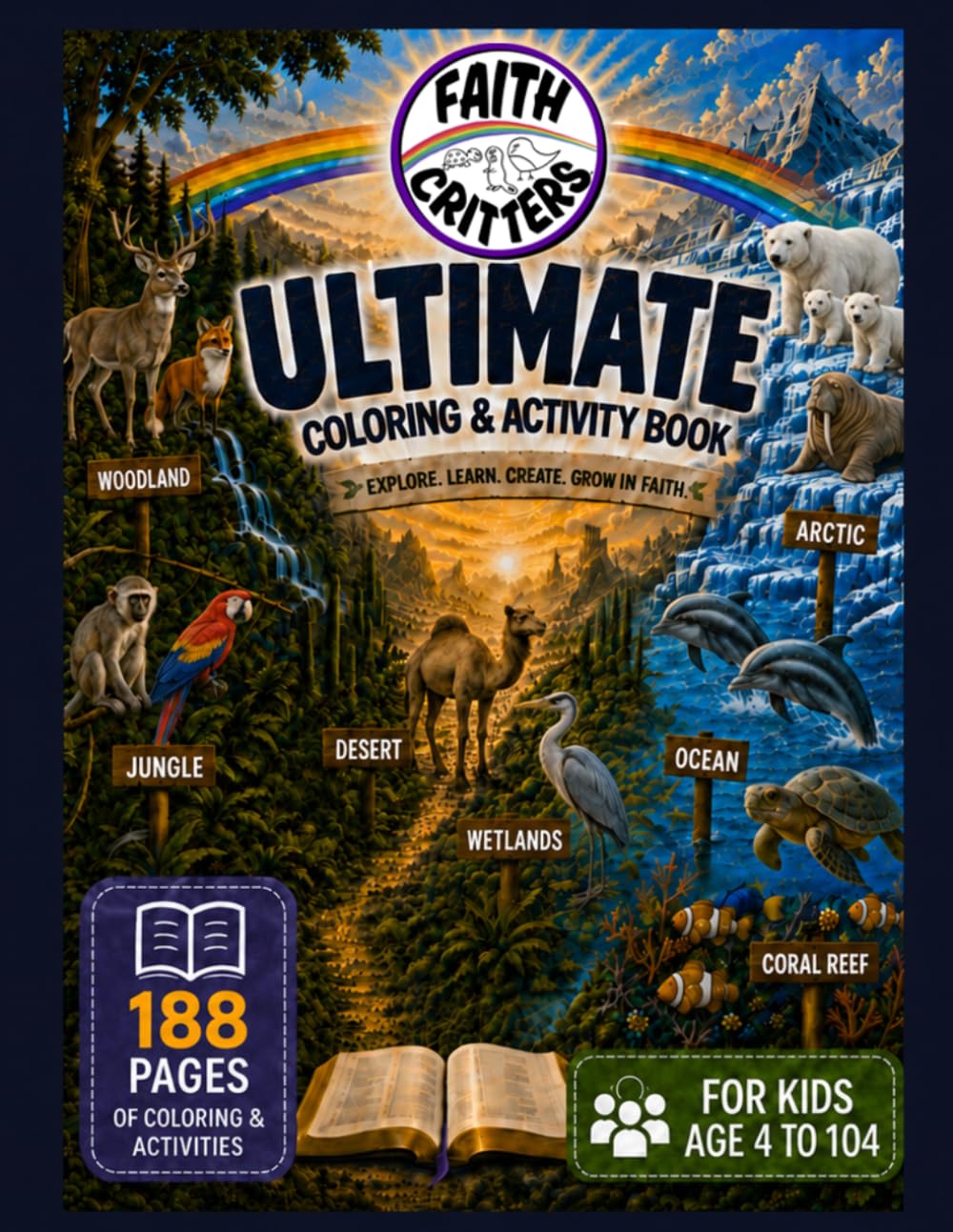 Faith Critters Ultimate Coloring and Activity Book cover by Jason Fredregill
