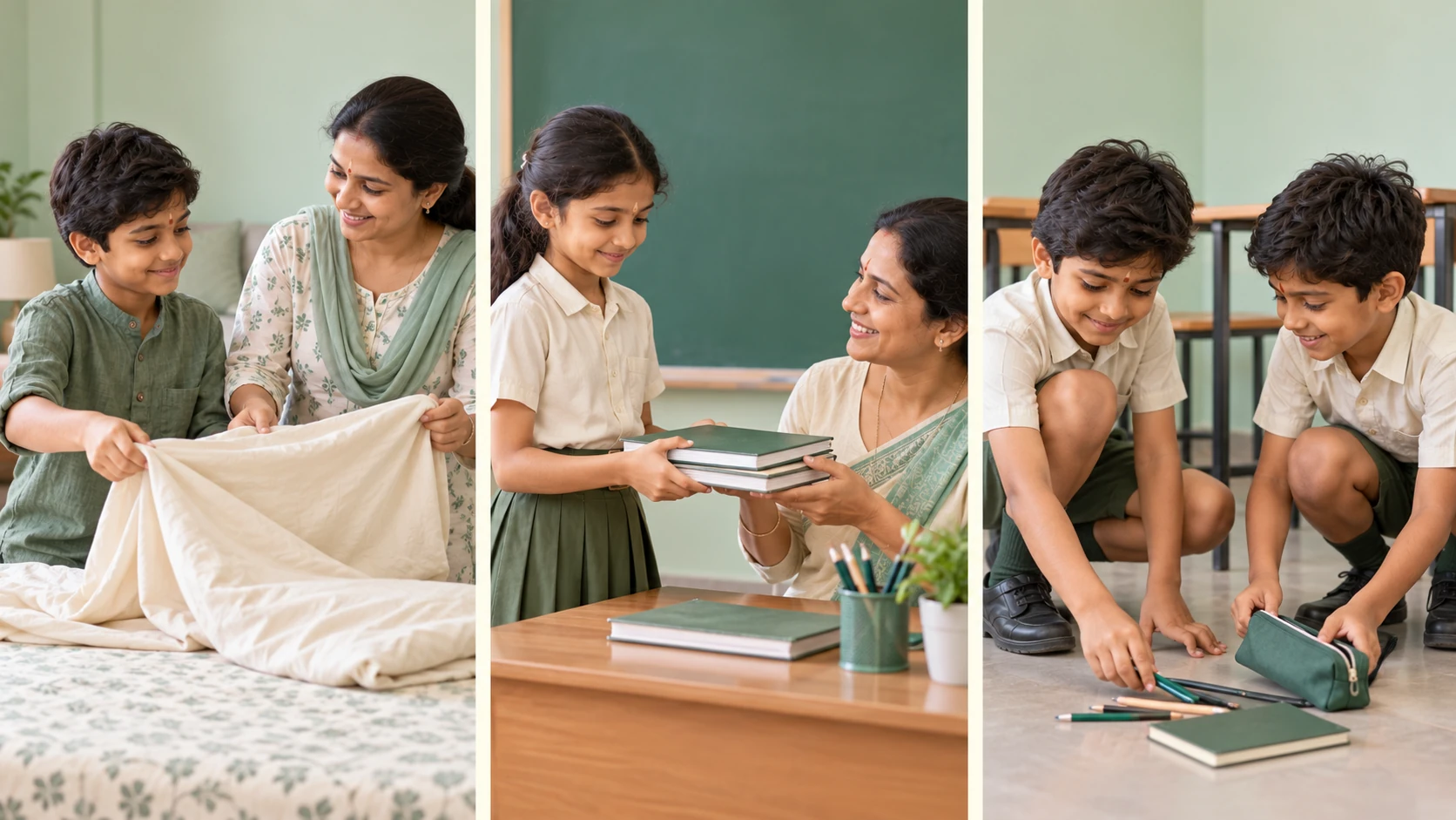 Children applying the lessons at home, at school and with friends