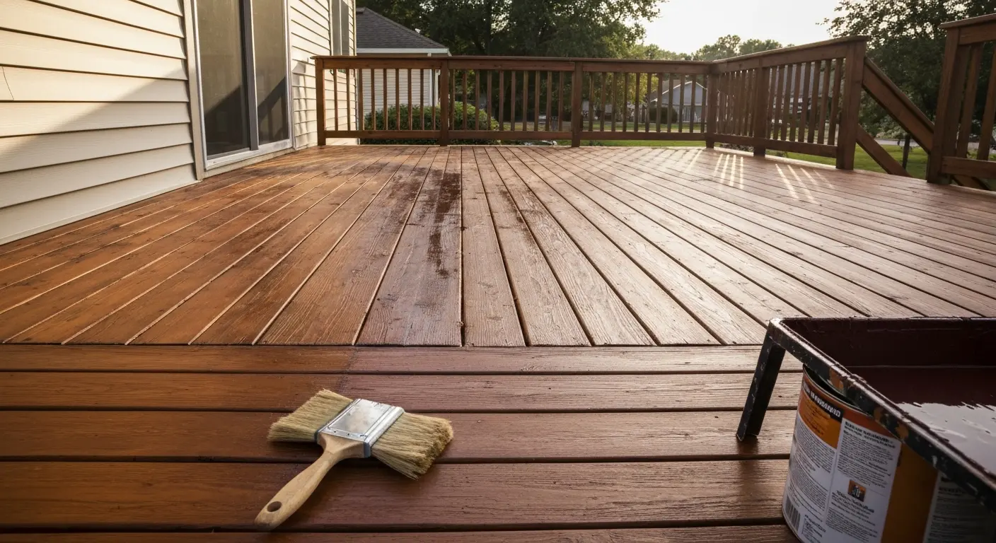 Deck staining