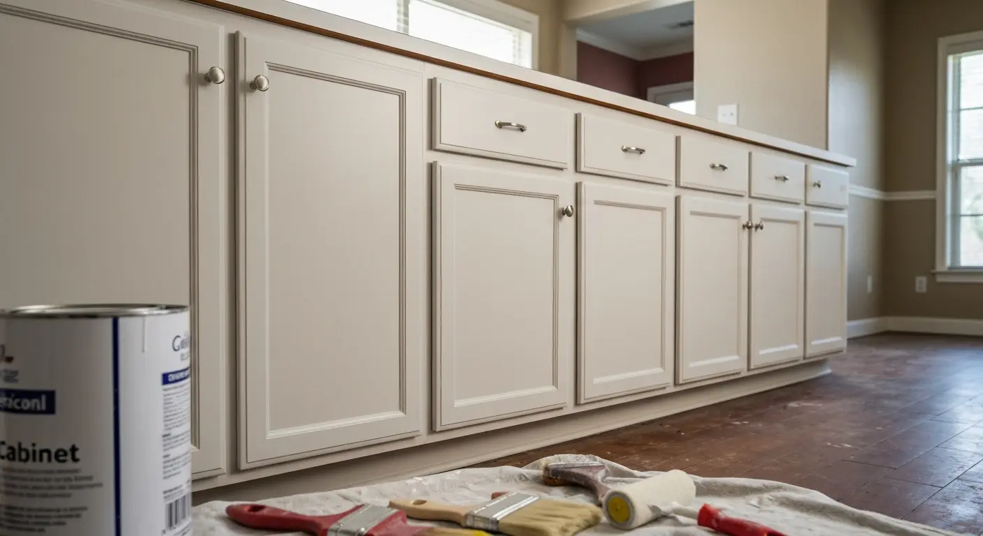 Kitchen cabinet painting project