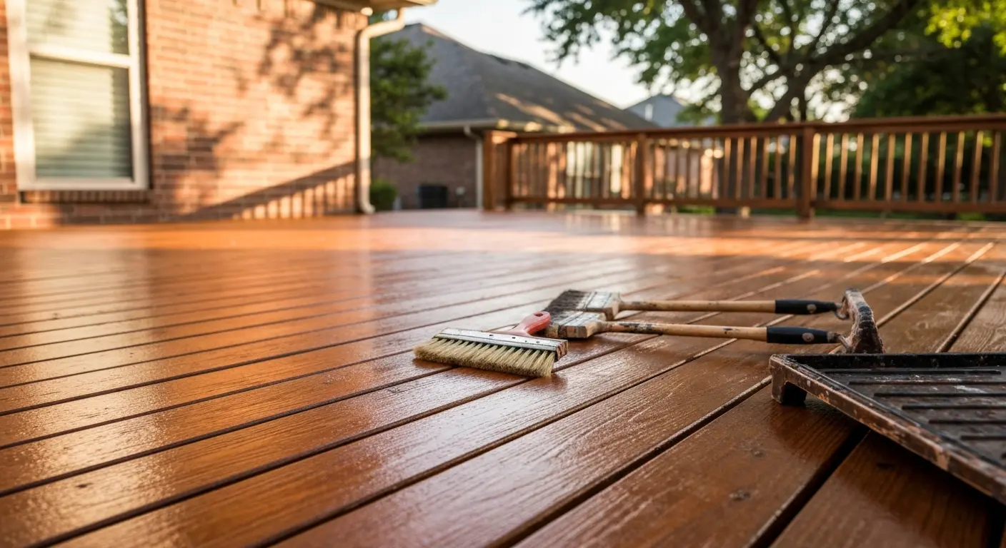 Deck staining
