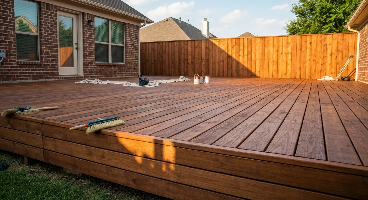 Deck and fence staining