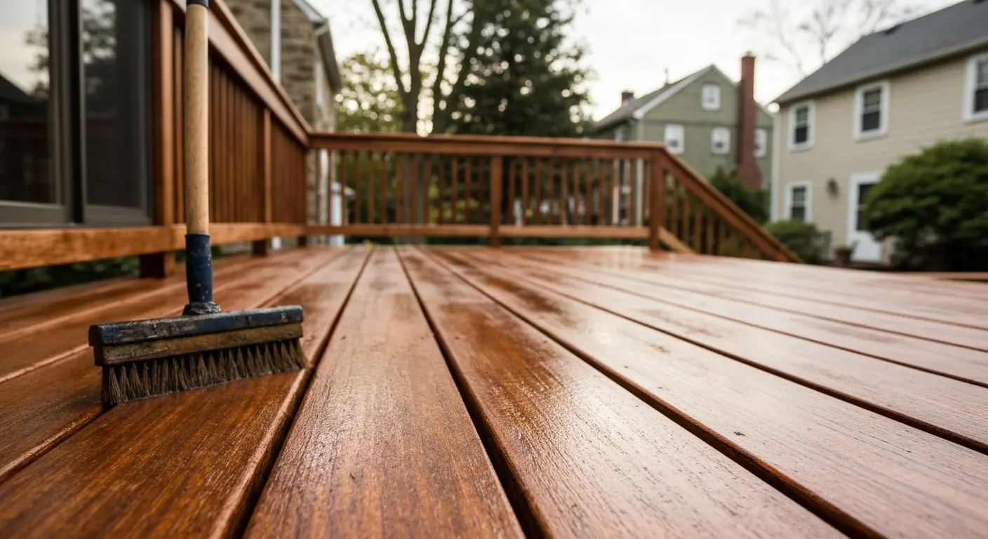 Deck staining