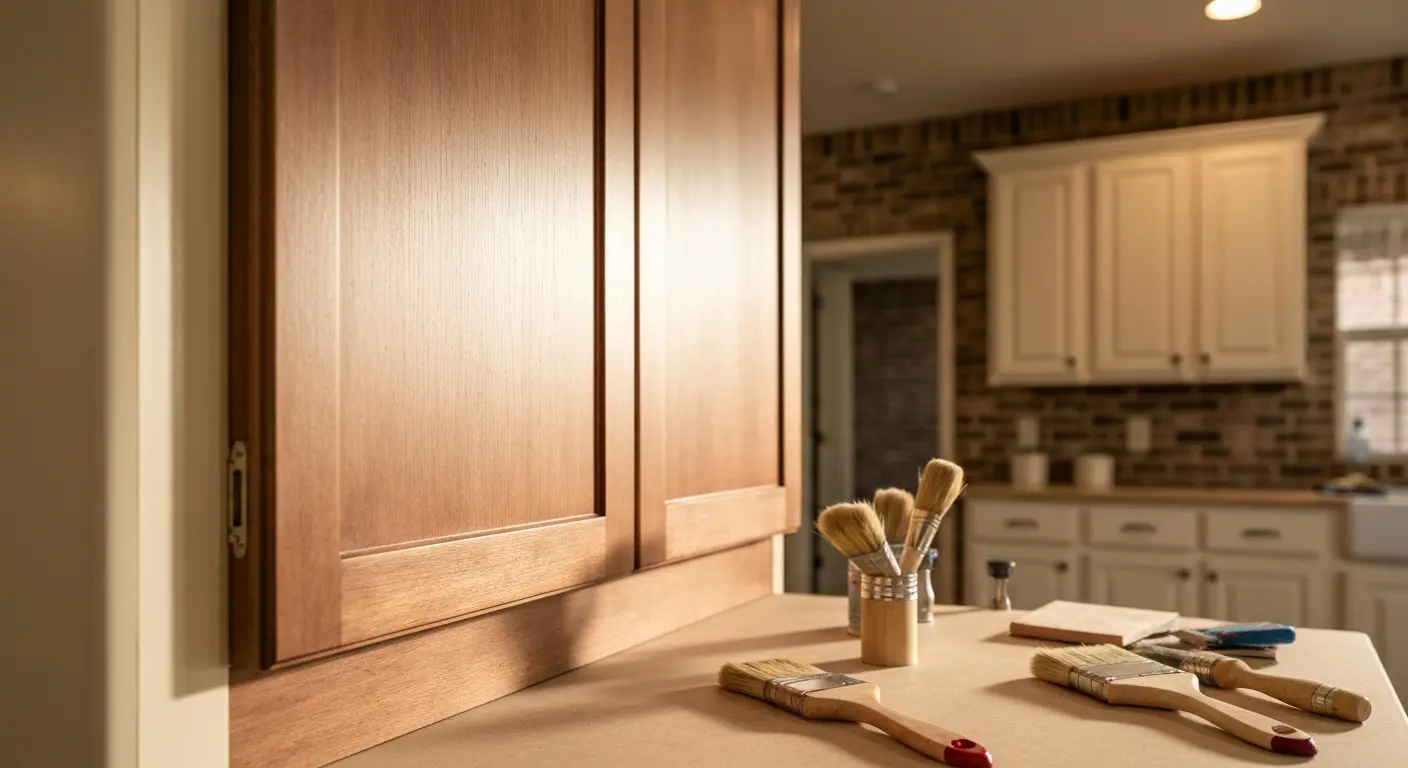 Cabinet refinishing in Fort Worth kitchen