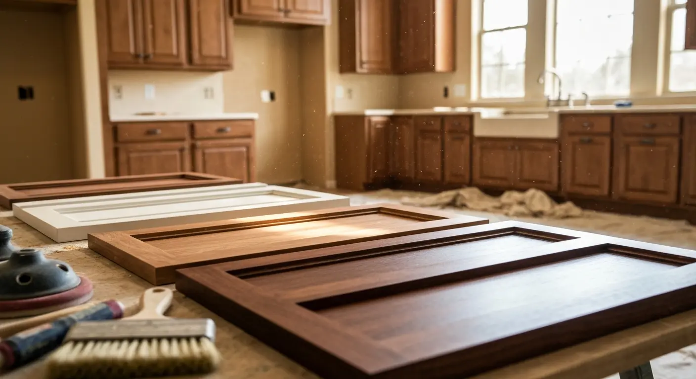 Cabinet resurfacing project