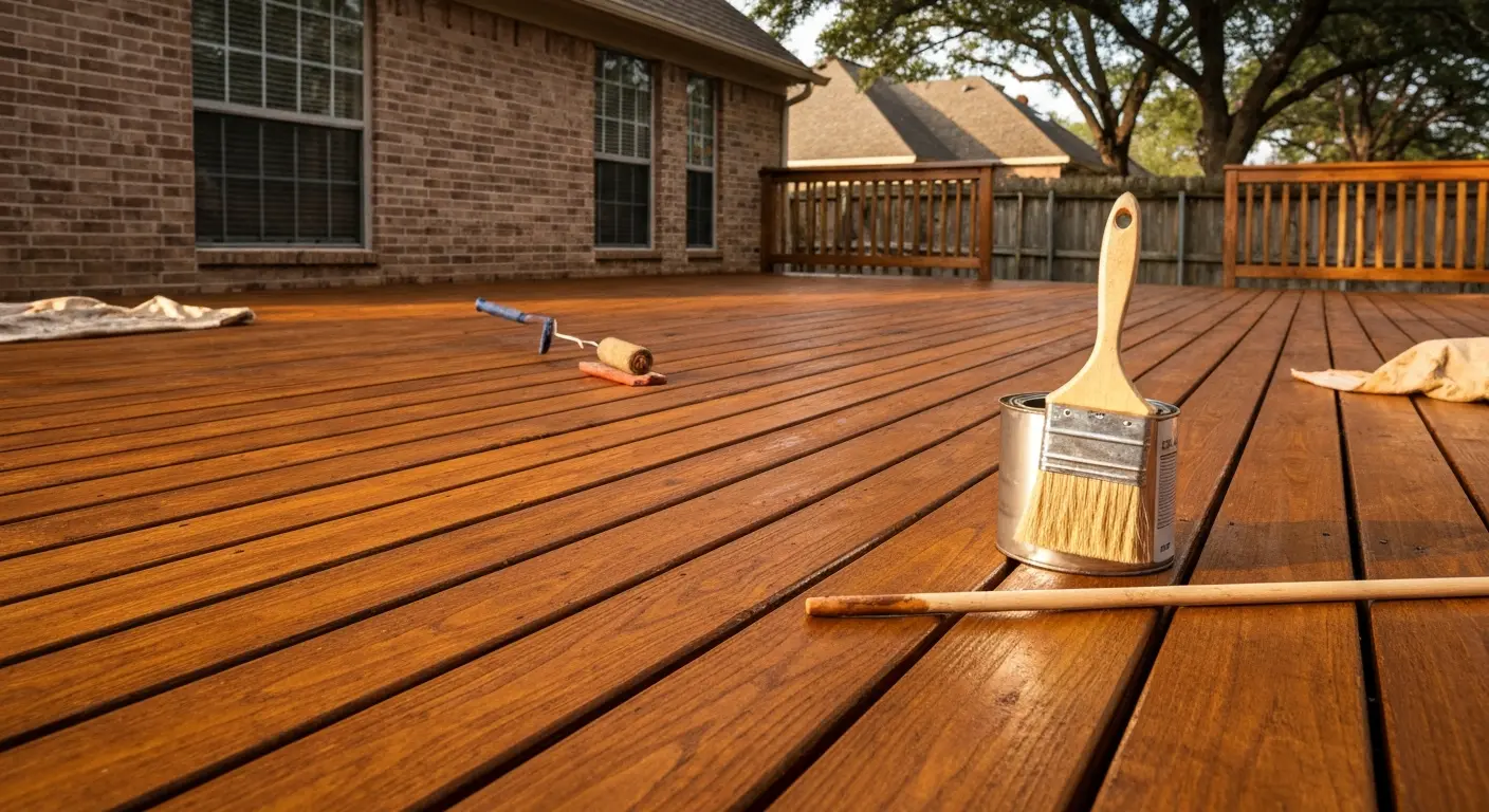 Deck staining in South Dallas
