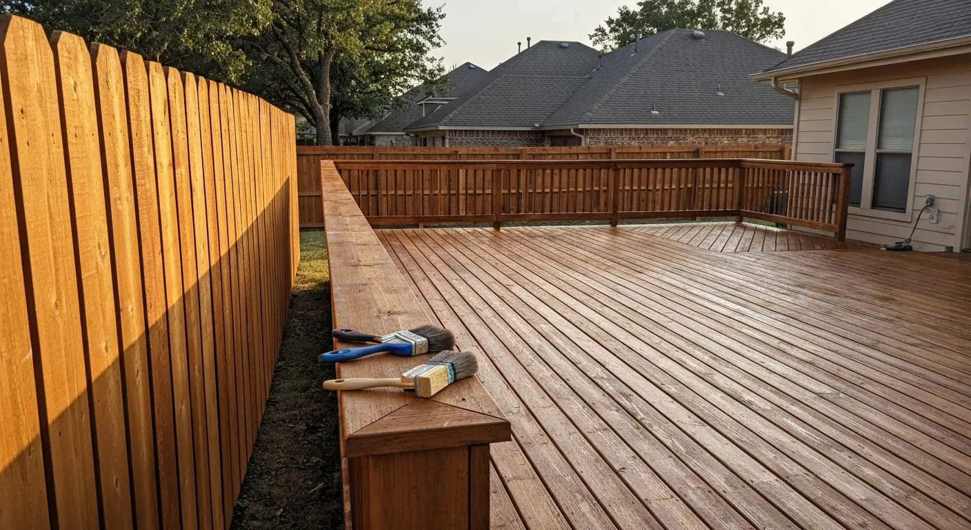 Deck and fence staining