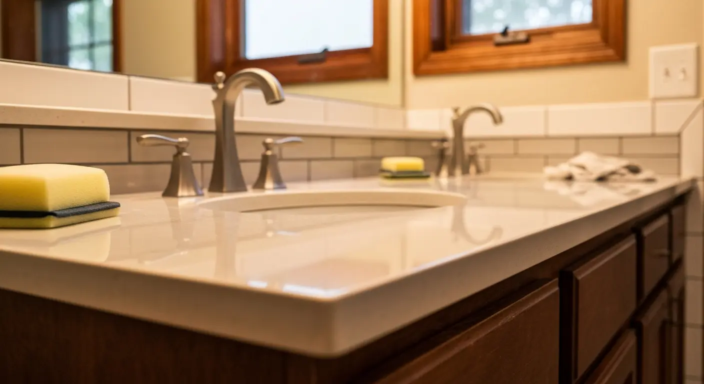 Bathroom vanity refinishing