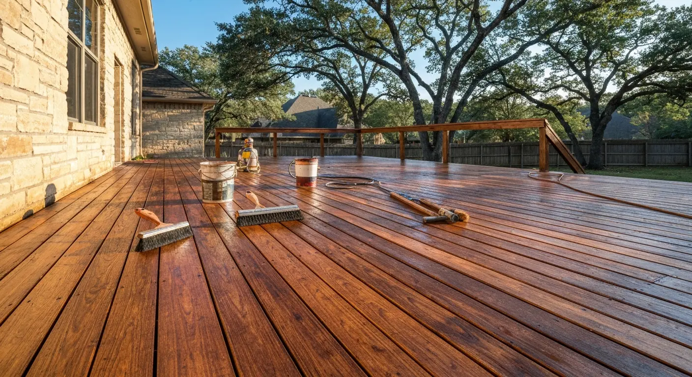 Deck and fence staining