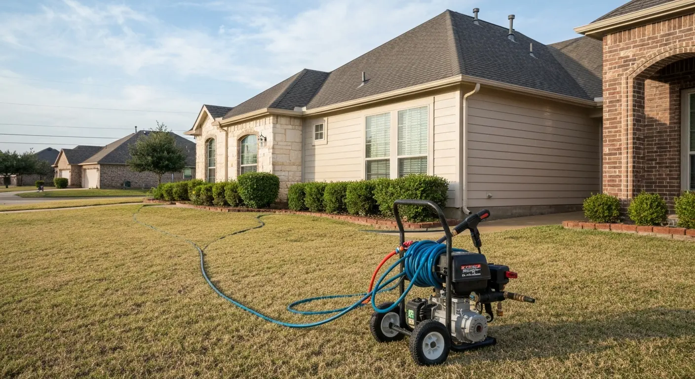House siding pressure washing