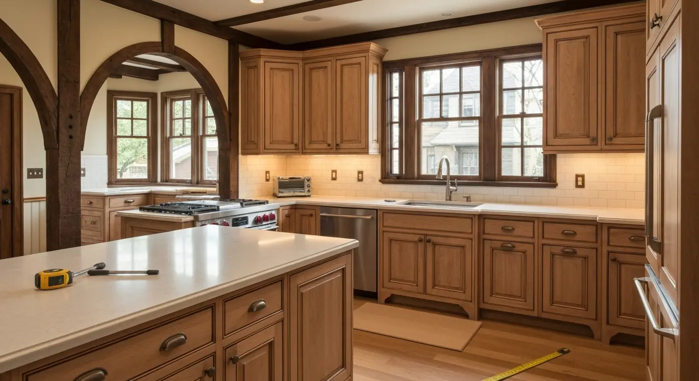 Full kitchen remodel with custom cabinetry