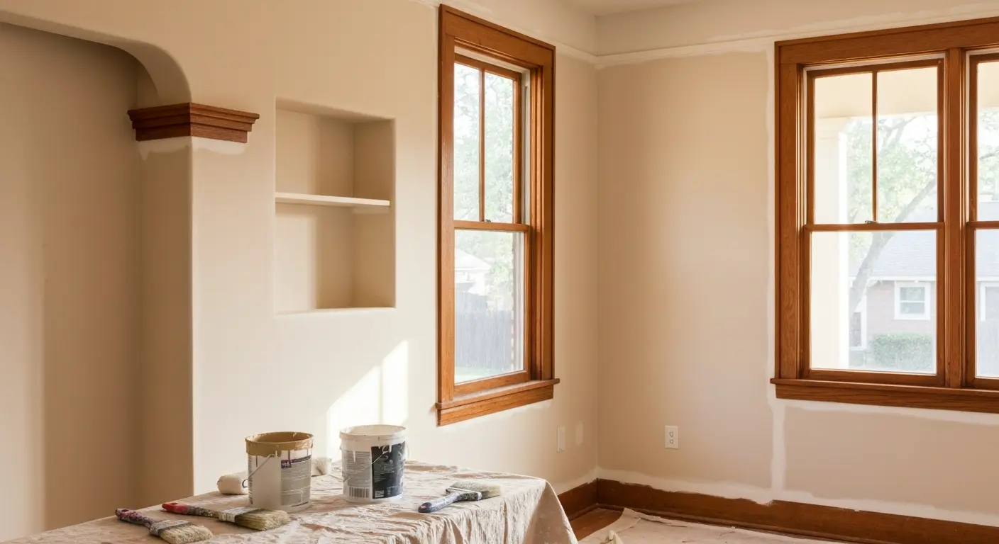 Interior painting in East Dallas home