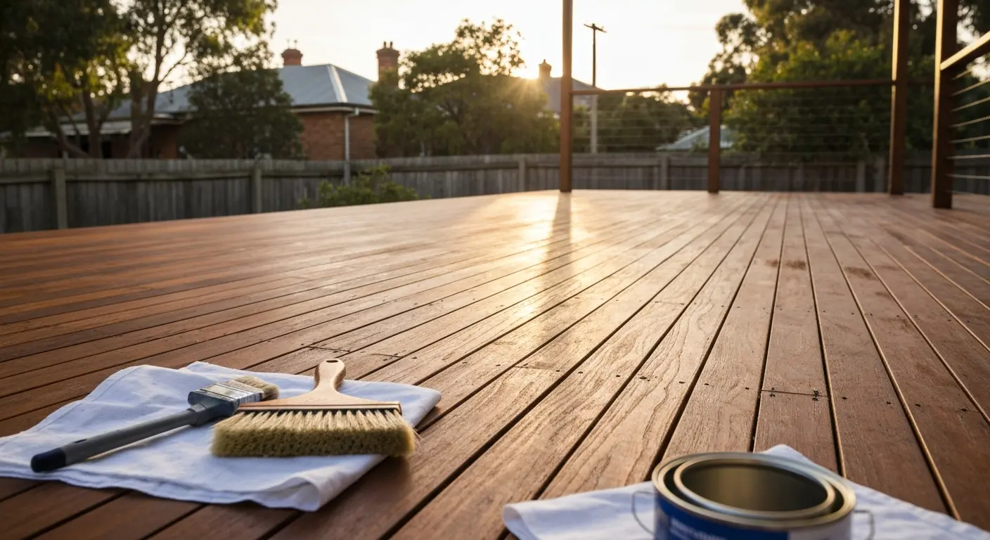 Deck staining