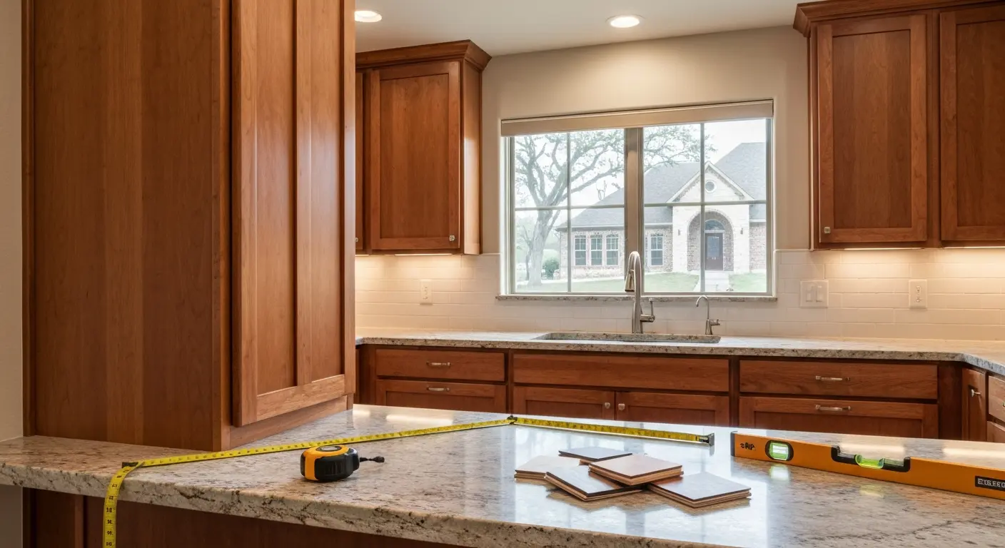 Custom kitchen cabinet installation
