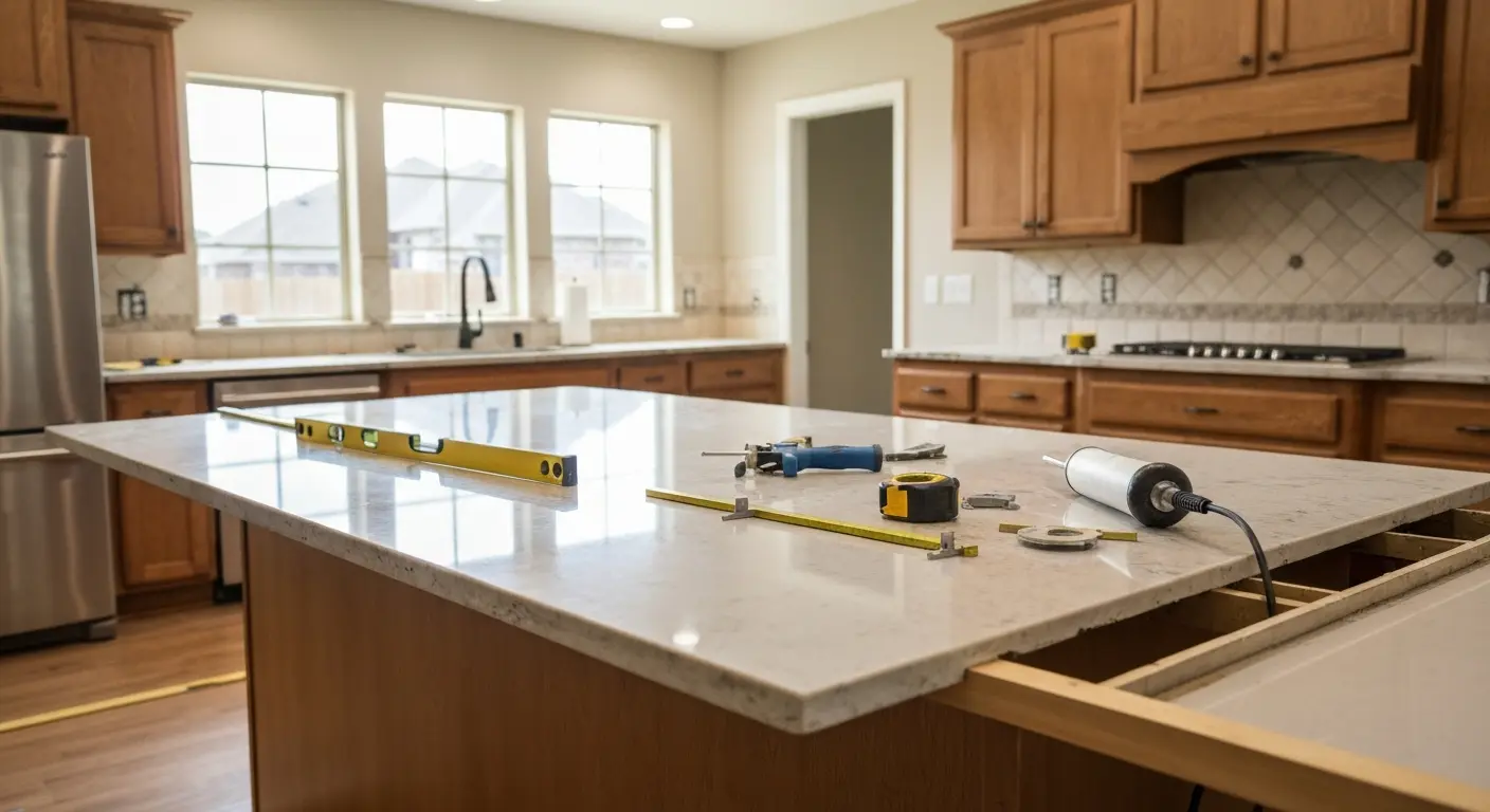 Kitchen countertop installation