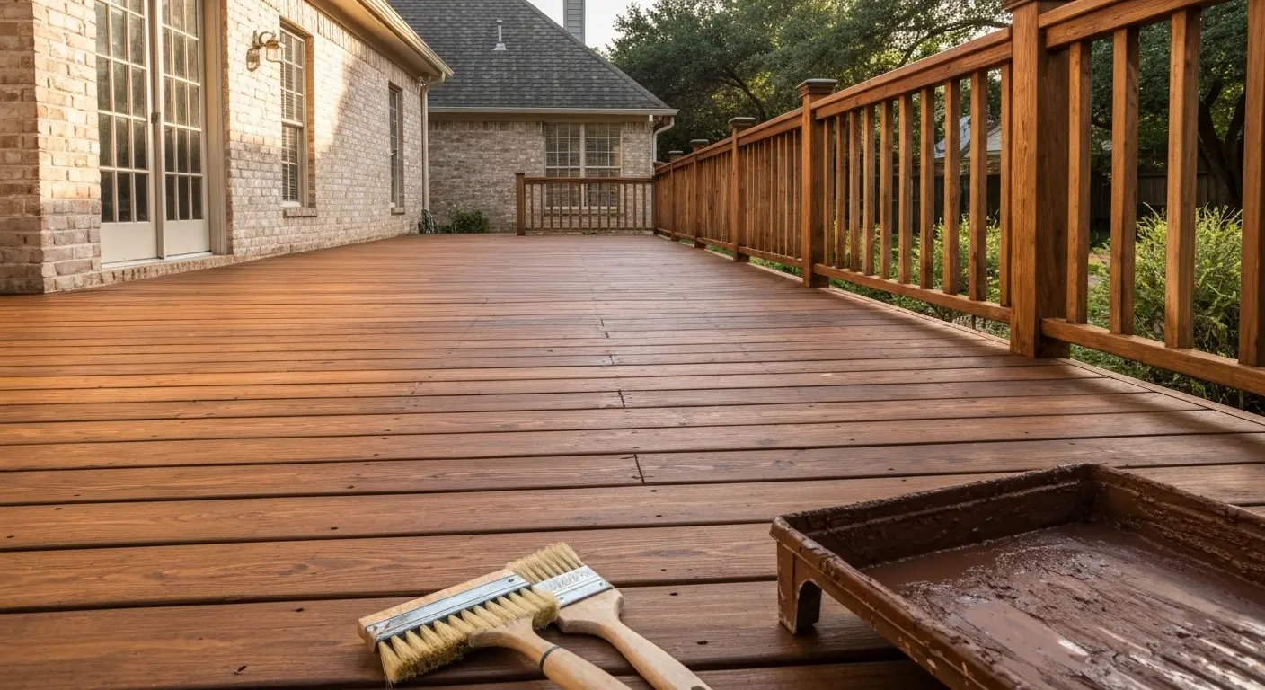 Deck staining