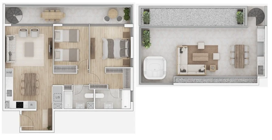 Departamento 1 Dormitorio y 1 Baño