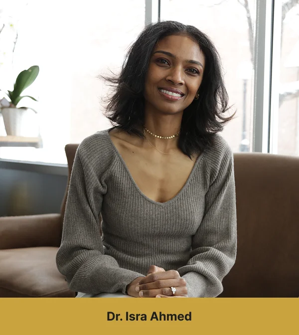 People smiling with confidence. 