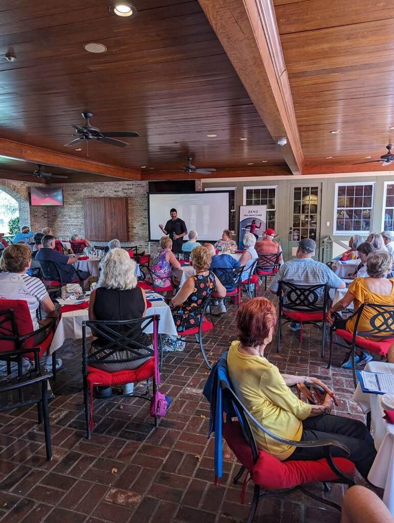 James Epolito presenting a live regenerative medicine educational seminar to an audience of attendees